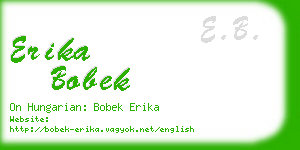 erika bobek business card